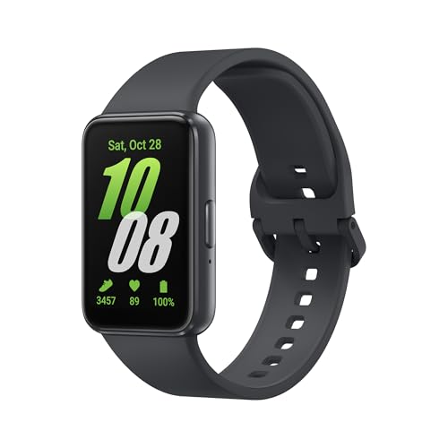 Samsung Galaxy Fit3, Smart Watch, Fitness Tracker, Health Monitoring, Black, 3 Year Extended Warranty (UK Version)