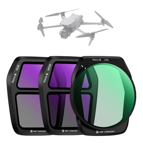 K&F CONCEPT DJI AIR 3S �p�t�B���^�[�Z�b�g(CPL+ND8+ND16) ND �����t�B���^�[ PL �Ό��t�B���^�[ �����Y�ی� AGC���w�K���X �����ߗ� �����ʒ��� ���ˏ��� 28�w�i�m�R�[�e�B���O �����h�� �����ȒP