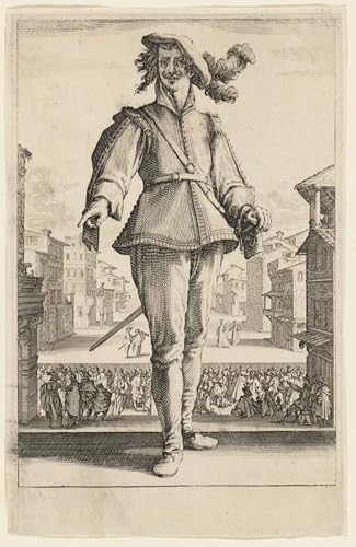Impresion arte pared il capitano de Jacques Callot para decoracion del hogar 60x90cm
