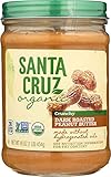 Santa Cruz Organic Crunchy Dark Roasted Peanut Butter, USDA Certified Organic, Non-GMO, 16 Oz (Pack of 6)