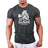 GYMTIER Sons of Odin - Training for Ragnarok Vikings - Men's Gym T-Shirt Bodybuilding Training Workout Lifting Top Clothing, Grey, 4XL #2