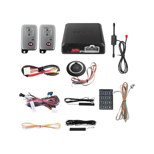 EASYGUARD EC002-T Smart Key PKE Car Alarm System Auto Start Starter Push Start Stop Button Touch Password Access Keyless Go System DC12V Rolling Code