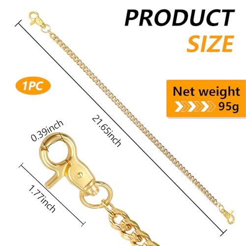 Image of Pants Wallet Chain for Men Women Boy Girl,Heavy Duty Pocket Chain Metal Wallet Keychain Jean Punk