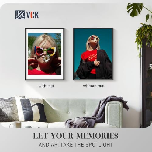 Image of VCK 18x24 Frame, Black Metal - Matted to 16x20, 3 Pack, for Artwork /Poster