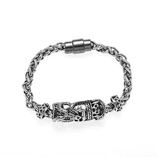 Bracelets pour hommes en cuir tressé au style rock et finitions soignées
