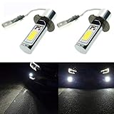 Calais Extremely Bright H3 LED Fog Light Bulbs White 2000 Lumens COB Chips Car Fog Lights...