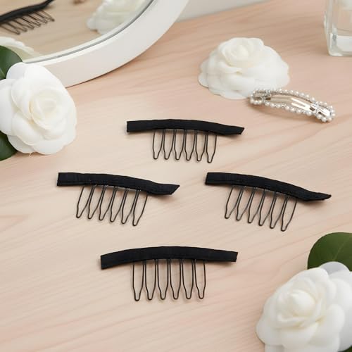 40 piezas de pinzas para pelucas metálicas de 6 dientes miniatura 7