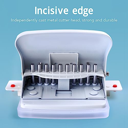 Binding Machine, 10-Hole, Paper Binder Machine, Handheld Portable Spiral Binder, A4 A5 A6 A7 Coil Book Round Hole Puncher - Image 3