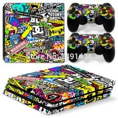 Elton Bomb Theme 3M Skin Sticker Cover for PS4 Pro Console and Controllers [video game]