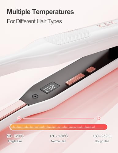 K&K Upgrade 3/10 Pencil Straighteners, Mini Straight and Curler Hair Straightener, Ceramic Tourmaline Coating Floated Plate Flat Iron for Edges, Pixie Cut, Touch Ups and Bangs, Men Beard Irons - Image 5