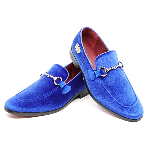 Image of Men's Velvet Designer Classic Dress Tuxedo Smoking Slipper Loafers Slip On Shoes SM-56