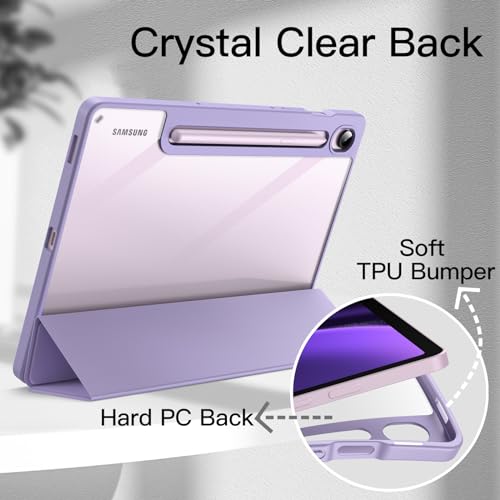 Housse support Samsung Galaxy Tab S9 FE 10.9 violet clair avec stylet - 3