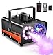 GuKKK 600W Nebelmaschine Rauchmaschine Smoke Machine RGB Lichteffekt Mini Nebel Maschine mit Fernbedienung für DJ Disco Party, Hochzeit, Halloween, Weihnachten