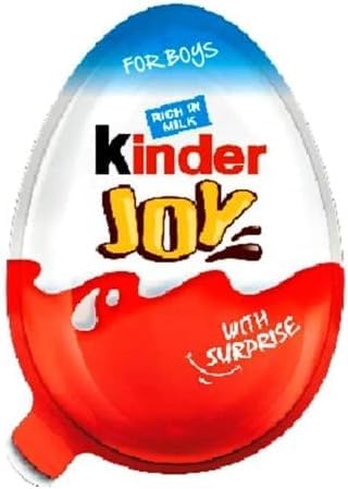 Surprise Chocolate JOY for BOY by Kinder Joy Delicious Tasty And Twisty Treat Gift Hamper For Birthday, Christmas (pack of 12)