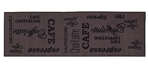 andiamo Küchenläufer Espresso Kurzflor Läufer Küchenteppich - Teppich Küche 57 x 120 cm braun
