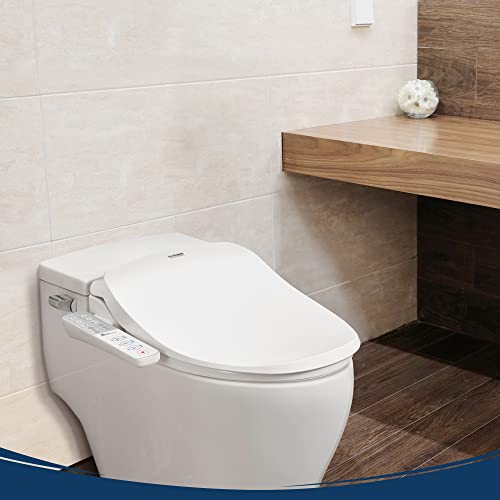 Bio Bidet Slim One Smart Toilet Seat in Round White with Stainless Steel Self-Cleaning Nozzle, Nightlight, Turbo Wash, Oscillating and Fusion Warm Water Technology - Thumbnail 7