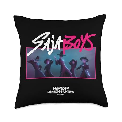 KPop Demon Hunters Saja Boys Officially Licensed Throw Pillow