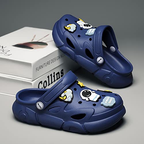 Meidiastra Kids Clogs Boys Girls Breathable Garden Clogs Sandals Slip On Outdoor Slide Sandals Lightweight Beach Pool Shower Slippers With Backstrap Blue 36/37 #TOP4
