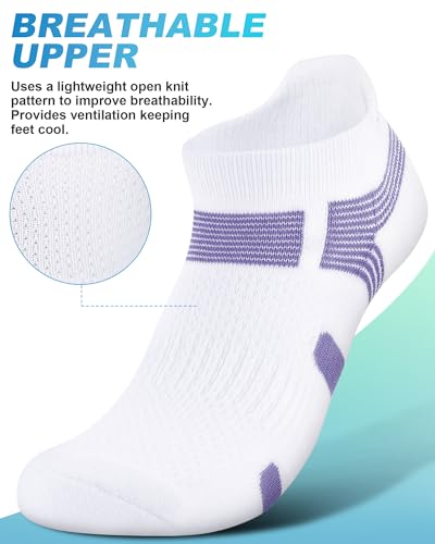 Image of Trusiel Women Ankle Compression Athletic Running Socks No Show Low Cut 5 Pairs