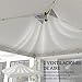 Imagen de Outsunny Toldo de Pérgola de Recambio 3x3 m Techo de Repuesto para Carpa Plegable de Jardín de Tela Oxford 210D con 8 Orificios de Drenaje y Doble Ventilación Protección UV 50+ Solo TOLDO Blanco
