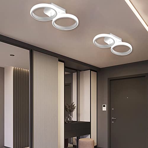 Candelabros LED de 20W con techo geométrico redondo blanco de 6500K 4