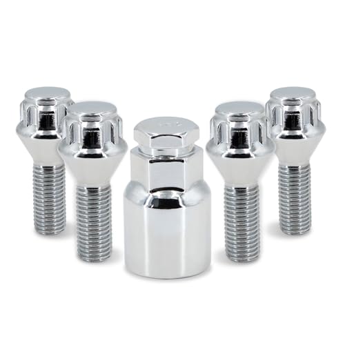 Tornillos de rueda M12x1,5 para Nissan juego de 5 pernos y tuercas de bloqueo con llave