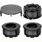 BESPOTCL Fadenspulen kompatibel mit Bosch UniversalGrassCut 18/18-26/18-260, 3 Ersatzspulen (6m, Ø1,6mm) mit Trimmerabdeckung, für F016800570 Rasentrimmer Zubehör
