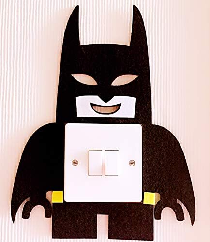 London Golden Swan 3D Superheroes Light Switch Wall Stickers, Batman, Marvel Avengers, Iron Man, Captain of America, Hulk, Thor, Felt! Kids Boys Girls Room Nursery (Captain America)