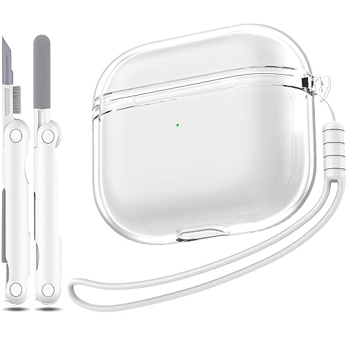 Mhyaludo Funda Para Airpods De 3. Generación, Compatible Con Airpods De 3. Generación 2022, Funda Transparente Suave A Prueba De Golpes Con Bolígrafo De Limpieza Con Cordón,Transparente Mhyaludo Funda Para Airpods De 3. Generación, Compatible Con Airpods De 3. Generación 2022, Funda Transparente Suave A Prueba De Golpes Con Bolígrafo De Limpieza Con Cordón,Transparente