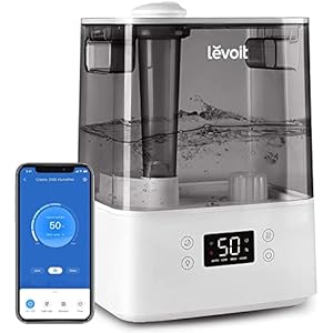 LEVOIT 6L Luftbefeuchter Top-Fill Humidifier Wlan 28dB mit APP & Alexa Steuerung, Auto & Schlafmodus, Ultra Leise 60H…