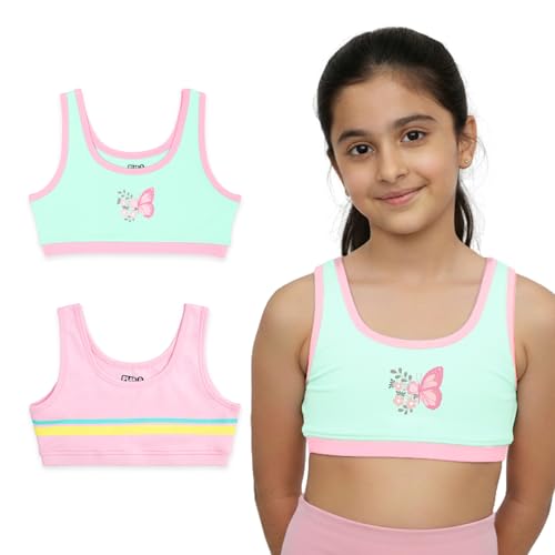 Image of YouGotPlanB Cotton Sports Bra | Ages 8-16 Years | U-Shaped Style | Non-Padded, Double-Layered for Coverage