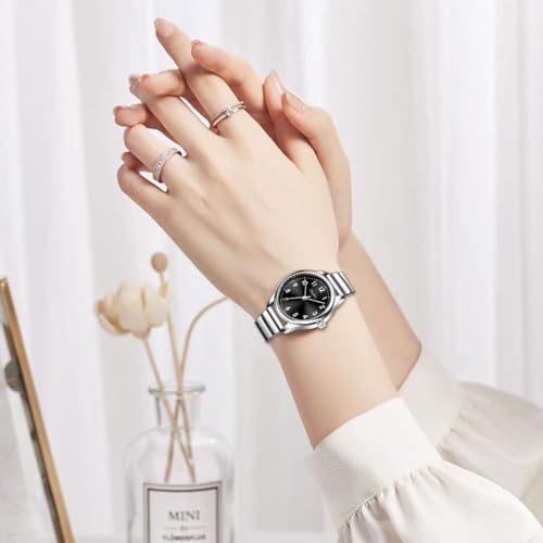 Image of LIGE Luxury Watches for Women Easy Reader Analog Ladies Waterproof Quartz Watches with Stainless Steel Case Wrist Watch