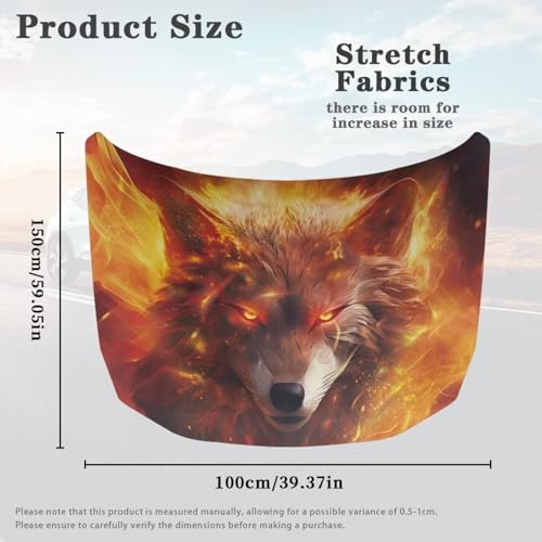 Image of Gold Wolf Car Hood Cover Sunshade Windshield Hood All Season Protection Outdoor Foldable Protective Cover, Universal for Cars