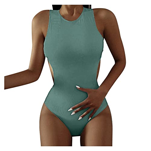Pole Dance Abbigliamento Costume Modellante Donna Costume da Bagno Up Fasciatura Bikini Fascia Set Costumi da Bagno Brasiliani Costumi Intero I Miei Ordini in (Green S)