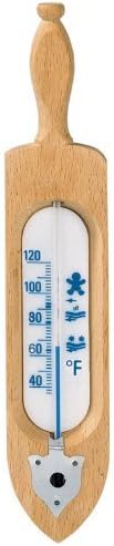 Floating Bath Spa Thermometer Beech Wood