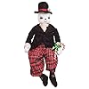 Gallerie II Byron Snowman With Candy Cane Joe Spencer Gathered Traditions Christmas Holiday Xmas Hand Painted Soft Figure Figurine Shelf Sitter Cute Whimsical Decor Decoration Black