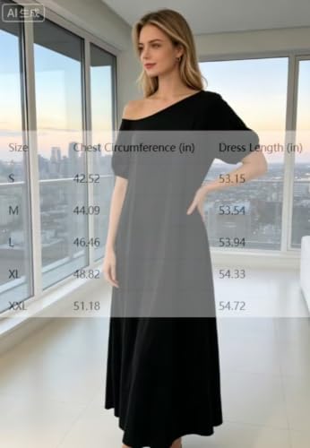 Robe mi-longue ample pour les journées d'été et sorties plage - 6