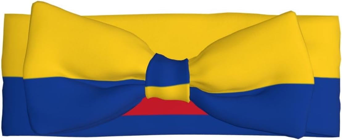 Flag of Colombia Baby Bow Headband, 2.4 * 6.7 Inch Baby Headband, Suitable for Babies 0-6 Months Old, Very Meaningful Gift