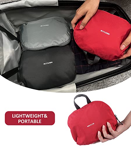 Mrplum 30L Rucksack Foldable Ultralight Packable Backpack, Unisex Durable Handy Daypack For Travel & Outdoor Sports Durable & Waterproof (Red) #TOP4