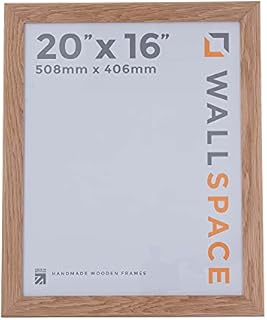 Wall Space 10x8 Oak Frame | Light Oak 10x8 Photo Frame | 10 x 8 inch Oak Photo Frame | Real SOLID OAK Picture Frames 8x10 | Wooden 8x10 Photo Frame with REAL GLASS | 10x8 Wooden Frame | 8x10 Oak Frame
