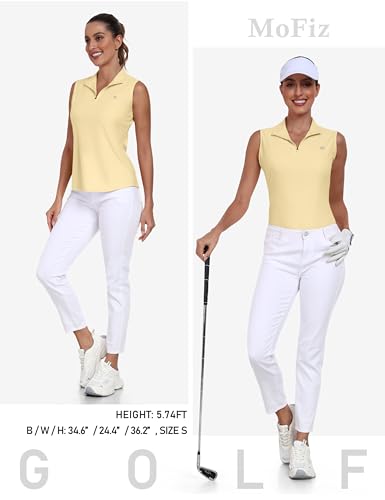 AIRIKE Sleeveless Golf Shirts for Women UPF 50+ Quarter Zip Quick Dry Tennis Workout Tank Tops3
