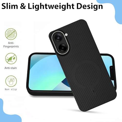 Image of LIRAMARK Rugged Carbon Fibre TPU Armor Silicone Back Cover Case for Redmi A5 / Poco C71 (4G)