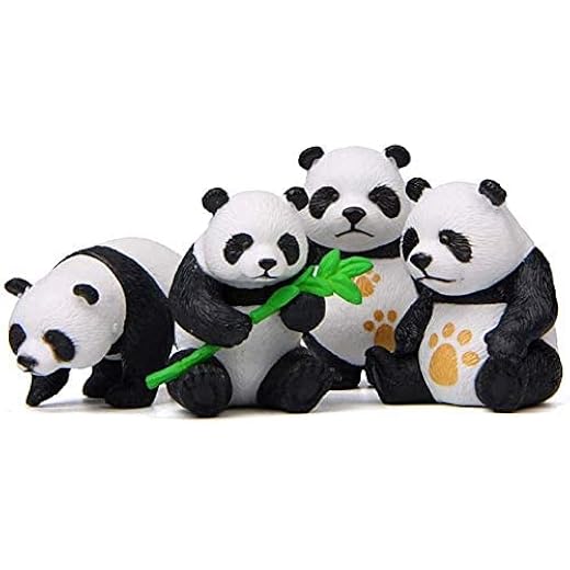 Crazy Pots Panda Miniature Set of 4