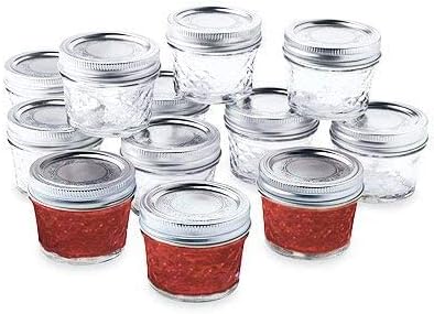 BALL MASON JARS Ball Mason Glass Preserving Homemade Jam Gift Jars 135ml (Pack of 4), 135 ml