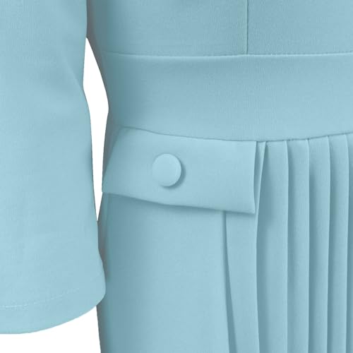 Image of Wear to Work Midi Dress for Women Business Casual A-line Dress Elegance Church Outfits