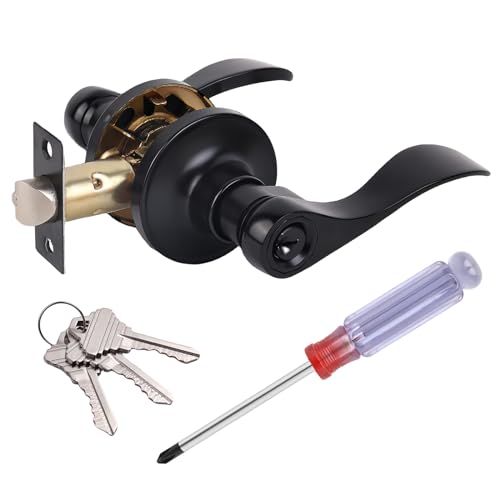 ANSIONLOK Wave Lever with Keys - Matte Black
