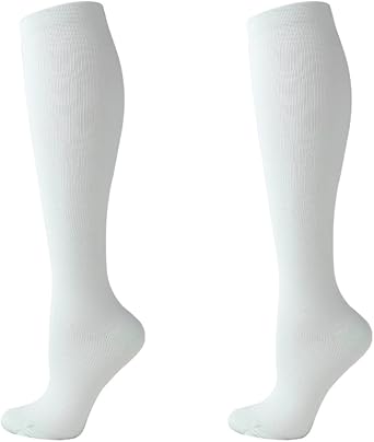 2 Pairs Compression Socks for Men and Women Flight Socks Compression Stockings Running Socks