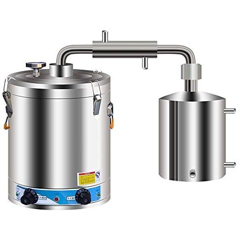 hzexun 40-60L DIY Home Moonshine Still Alembic Spirits Alcohol Essential Oil Water Distiller 304 Stainless Steel Wine Making Kit (50L) Cover