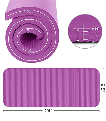 Iuga Yoga Knee Pads Cushion Non-Slip Knee Mat For Elbows Wrist Pain In Yoga Planks Floor Exercises Portable Extra-Thick Cushioning 24''X9''X0.6'' #TOP3