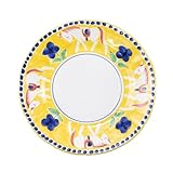 Vietri Campagna Cavallo Dinner Plate, 10 Inch Terra Cotta Ceramic Plate, Handcrafted Dinnerware, Yellow
